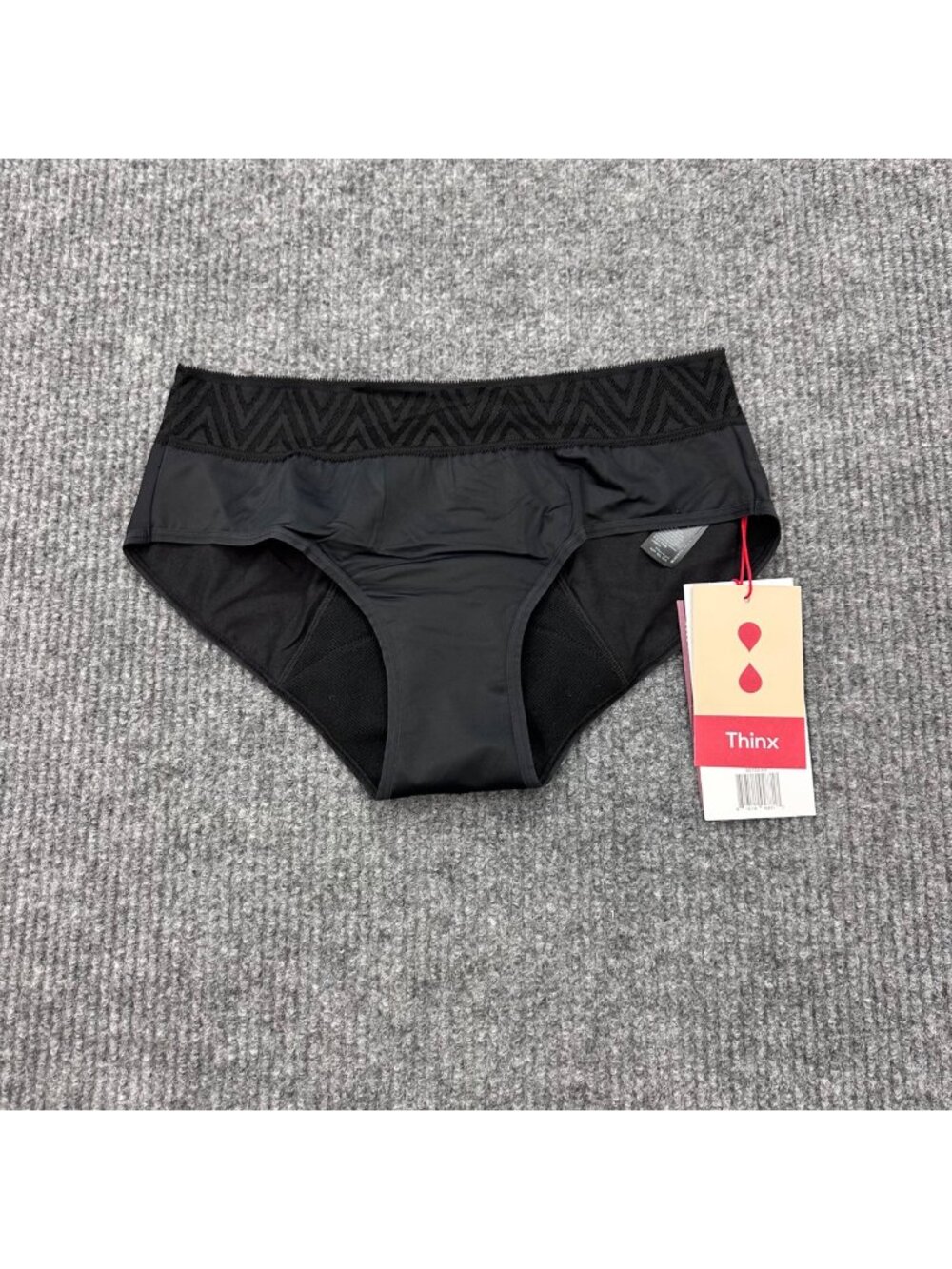 Thinx Hiphugger Black Period Panty Underwear Womens Medium NEW 1 Pair
